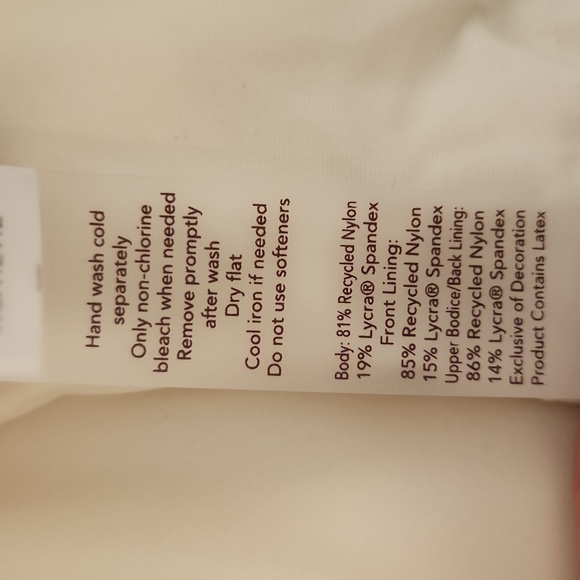 NWT Calia Halter Racerback Light Cream One Piece, size 12 - Picture 15 of 15